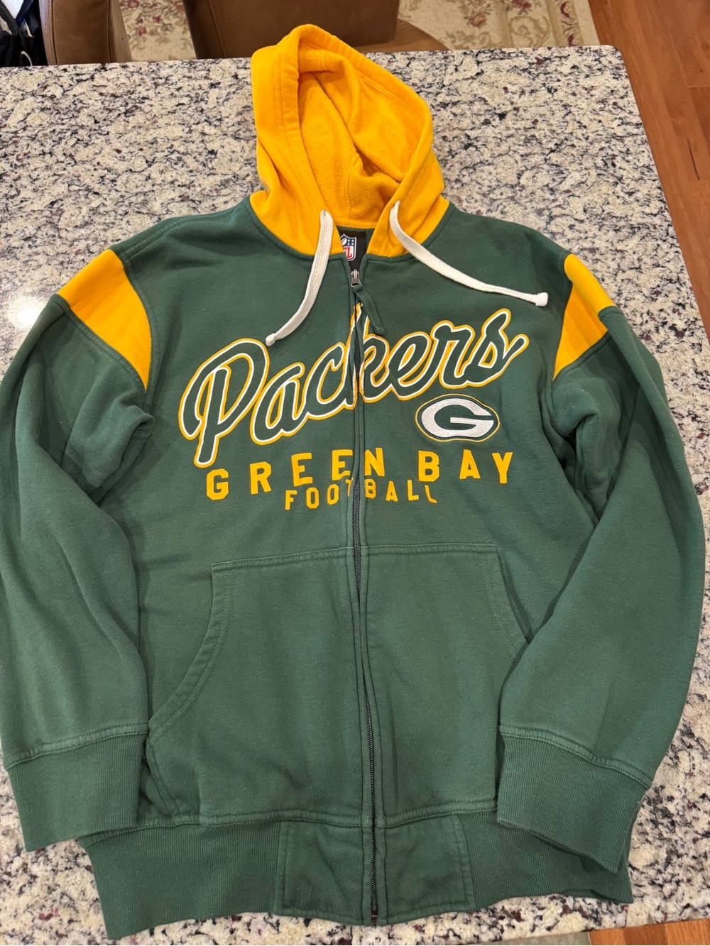 NFL Green Bay Packers Hoodie full Zip-Up Sweatshirt medium